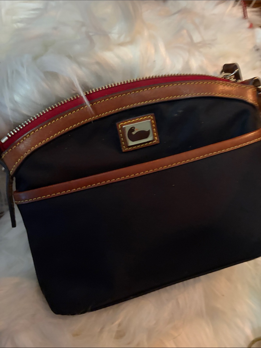 TWO Authentic Red AND Black Dooney and Bourke purses crossbody clutch and tote